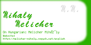 mihaly melicher business card